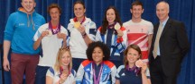 Olympic & Paralympic athletes with medals - students & staff celebrate 2012 Olympic & Paralympic athletes with medals - students & staff celebrate 2012