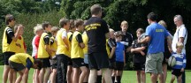 University of Bath Training Camp Coach speaking at a University of Bath Training Camp