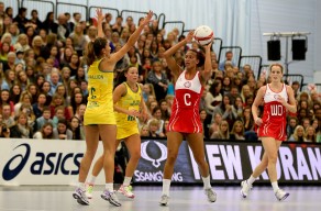 Serena Guthrie of England Netball in action. Photo: Backpage Images