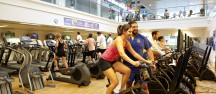 Training at the Fitness Suite on the X-bikes