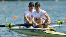 Adam Freeman-Pask (left) competing at the 2010 World Championships
