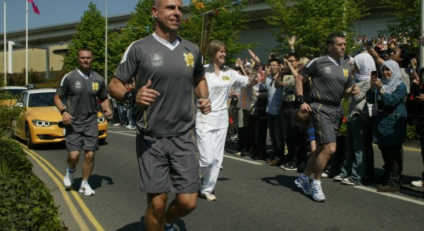 Staff member Fay Hollister was the city’s first Olympic torchbearer Staff member Fay Hollister was the city’s first Olympic torchbearer