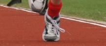 Running on the outdoor sprint track