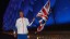 Mark Foster with flag - Beijing Olympics 2008
