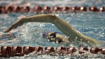 Swimming action at the 50m pool