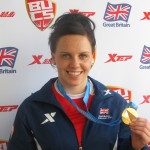 Jess Dickons pictured with her gold medal