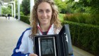 Amy with the 2011 Ian Wooldridge award (by Steve Ballinger, Matchtight Ltd)