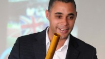 Jason Gardener with baton Jason Gardener with baton