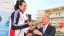 Samantha on the podium in Rostov