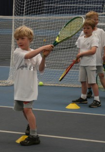 Children had the opportunity to try tennis at the Gold Rush Open Day