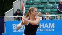 Melanie South in action at Edgbaston