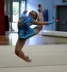 Gymnastics display on Gold Rush Day