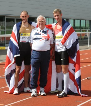 Macolm Arnold with Dai Greene & Jack Green