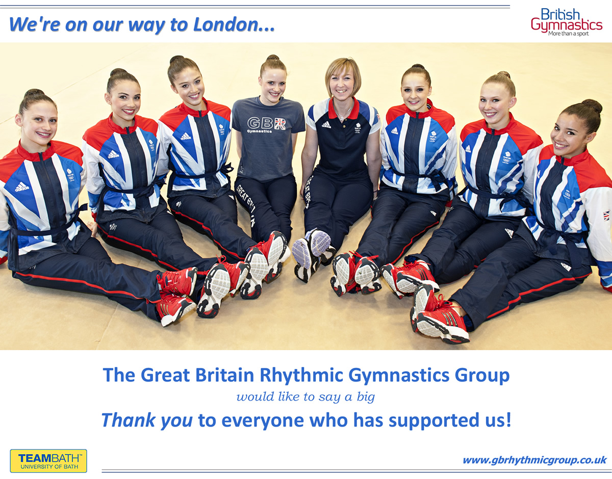 Thank you card from Rhythmic Gymnasts