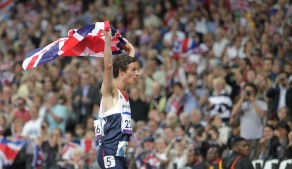 Paralympics London 2012 - Paul Blake celebrates winning a Silver Medal after competing in the Men's 400m - T36 Final. Photo: Richard Washbrooke/ParalympicsGB