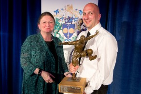 Professor Dame Glynis Breakwell presents Mark Skimming with the Ivor Powell Award