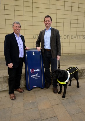 Mark Smith and Chris Holmes of British Skeleton sponsors Ignite.