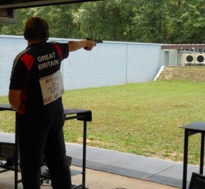 Kristian Callaghan in action at the ISSF World Cup in Fort Benning