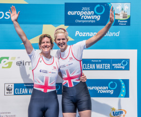 Katherine Grainger and Vicky Thornley win double scull bronze at the 2015 European Rowing Championships. PICTURES: Peter Spurrier/Intersport Images