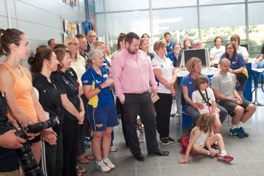 A large gathering of pentathletes and University of Bath staff saw Jan Bartu be inducted into the Hall of Fame for Sport