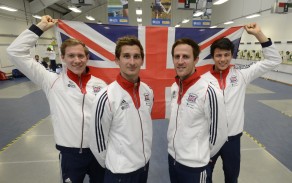 Tom Toolis, Jamie Cooke, Nick Woodbridge and Joe Choong are in the Pentathlon GB men's squad for the 2015 European Championships. PICTURE: Clare Green