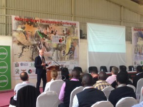 Stephen Baddeley during his presentation to the Zambian National Sport Development Conference 