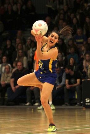 Mia Ritchie in action for Team Bath Netball, March 2015. PICTURE: David Roper