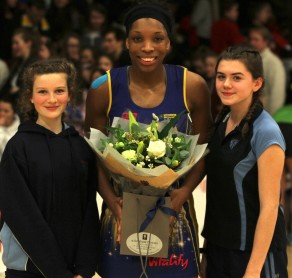 Eboni Beckford-Chambers was named as player of the match for Team Bath Netball against Hertfordshire Mavericks, February 2016. PICTURE: David Roper