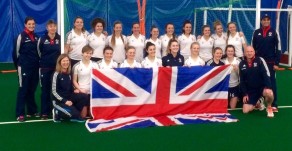 Jody Paul (back right) with the England U21 women's team in the United States