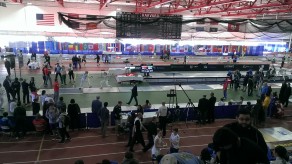 Fencer Noah Rogerson competed at the 2015 Boston Grand Prix, staged at Harvard University