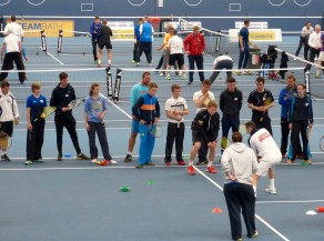 More than 70 coaches were involved in a Davis Cup Legacy event at the STV in March 2016