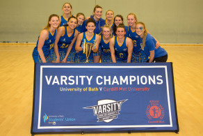 University of Bath students celebrate their Varsity 2016 success against Cardiff Met