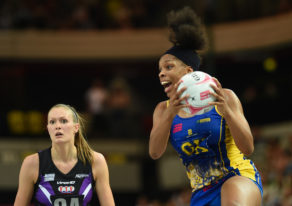 Eboni Beckford-Chambers in action against Hertfordshire Mavericks. PICTURE: PA