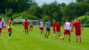 Partick Thistle in training at the University of Bath, June 2016