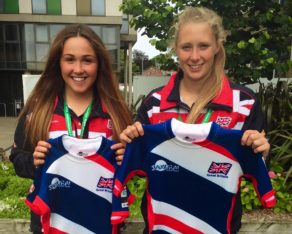 Sydney Gregson and Lottie Holland represented GB women at the 2016 FISU World University Rugby Sevens in Swansea