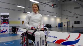 Rio 2016 Paralympic Games wheelchair fencing preparation camp at the University of Bath, August 2016. Gemma Collis