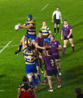 Action from University of Bath v Durham in BUCS Super Rugby, November 2016