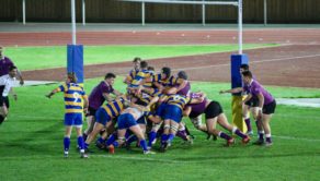 Action from University of Bath v Durham in BUCS Super Rugby, November 2016