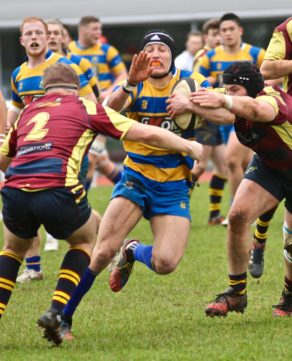 Action from the University of Bath men's 1st XV 25-15 win over Cardiff Met in BUCS Super Rugby, February 2017