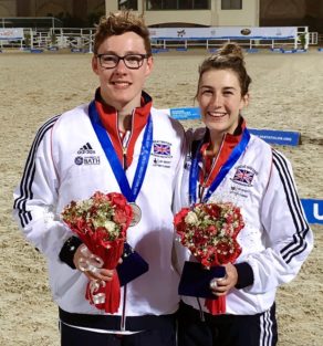 Myles Pillage and Jo Muir won mixed relay silver at the Modern Pentathlon World Cup in Cairo in March 2017