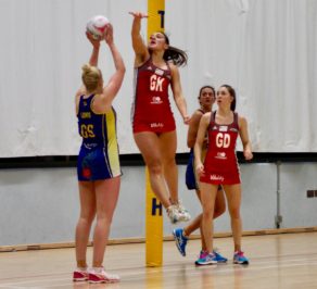 Chelsea Lewis lines up a shot against Team Northumbria