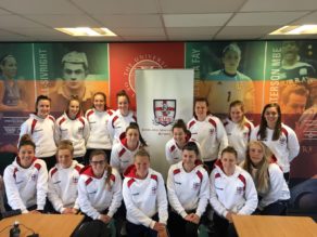 Emily Donovan and Florence Fyfe represented England Universities in women's football at the 2017 Home Nations tournament