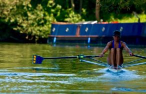 Sara Parfett in training with the GB Rowing Team Start programme