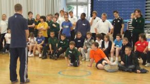 Sophie Kamlish attends a Playground to Podium Paralympic potentials event at the University of Bath in 2011. CREDIT: Bath Rugby