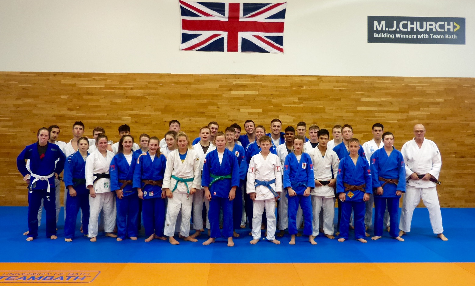 Young AASE judoka joined the Team Bath high-performance group for a training session in October 2017