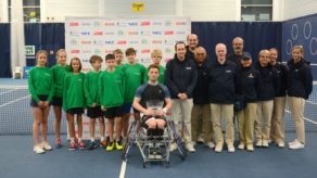 Alfie Hewett was among the winners at the Bath Indoor Wheelchair Tennis Tournament