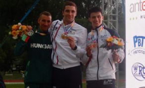 Joe Choong (right) won bronze at the 2018 Modern Pentathlon European Championships in Hungary