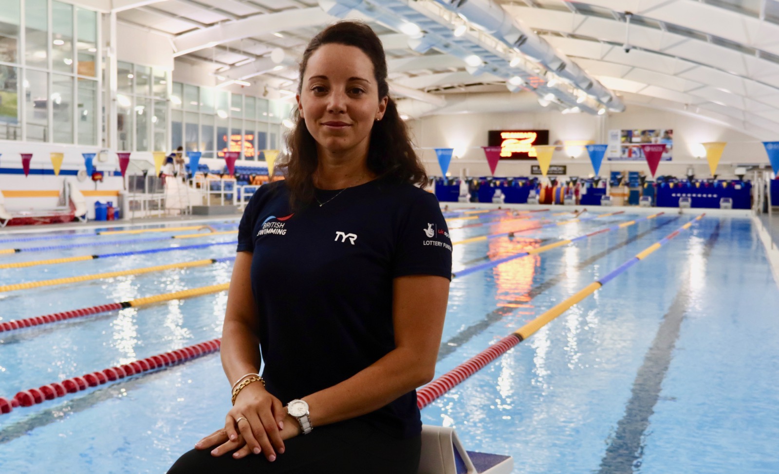 Ilaria Brandimarte in her GB kit at the London 2012 Legacy Pool