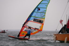 Sarah Jackson windsurfing. CREDIT: PWA/Adam Sims Productions