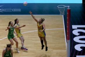 Player of the match Kim Borger during the win against Celtic Dragons